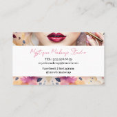 トレンディーウォーターカラーメイクアップアーティスト美しいサロン 名刺 (裏面)