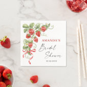 トレンディーウォーターカラーメドウイチゴブライダルシャワー スタンダードカクテルナプキン (インサイチュ)