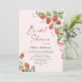 トレンディーウォーターカラーメドウイチゴブライダルシャワー 招待状 (スタンド正面)