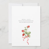 トレンディーウォーターカラーメドウイチゴブライダルシャワー 招待状 (裏面)