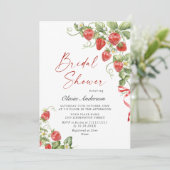 トレンディーウォーターカラーメドウイチゴブライダルシャワー 招待状 (スタンド正面)