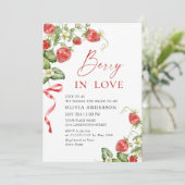 トレンディーウォーターカラーメドウイチゴブライダルシャワー 招待状 (スタンド正面)