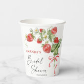 トレンディーウォーターカラーメドウイチゴブライダルシャワー 紙コップ (裏面)