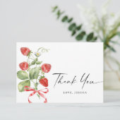 トレンディーウォーターカラーメドウストロベリー サンキューカード (スタンド正面)