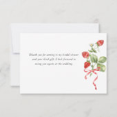 トレンディーウォーターカラーメドウストロベリー サンキューカード (裏面)