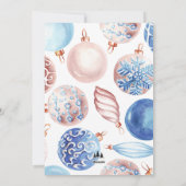 トレンディーウォーターカラーヴィンテージクリスマスウィンター格言 シーズンカード (裏面)