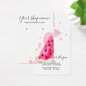 トレンディーウオーターカラースイカ耳飾り表示カード (デスク)