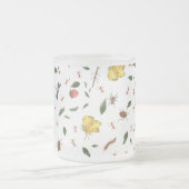 トレンディーウッドランズワイルドフラワー&バグ フロストグラスマグカップ (中央)