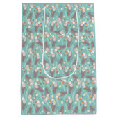 トレンディーエキゾチックな観光 ミディアムペーパーバッグ (裏面)