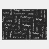 トレンディーエスニック・ガパーソナライズされたールズ ラッピングペーパーシート (正面3)