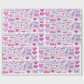 トレンディーエモゴシック2000s-styのグラモールピンクのステッカー ラッピングペーパー (フラット)