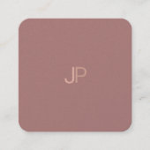 トレンディーエリモダンートデザインモノグラムテンプレートリュックス スクエア名刺 (正面)