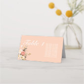 トレンディーエレガントなウェディングシーティングカード プレイスカード (正面)