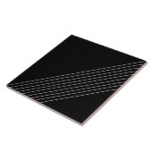 トレンディーエレガントの対角線(黒) タイル (側面)