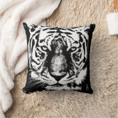 トレンディーエレガントアポップ・アートのートタイガーヘッドモダンテンプレート クッション (ブランケット)