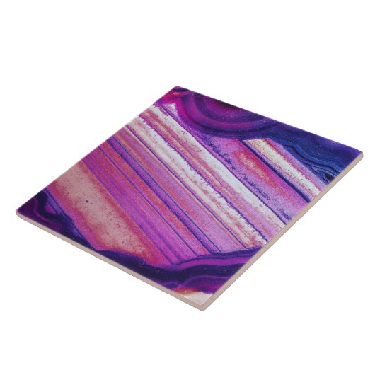 トレンディーエレガントアメジストパープルクォーツ タイル (側面)