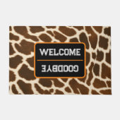 トレンディーエレガントカウレフェイクザーコレクション ドアマット (正面)