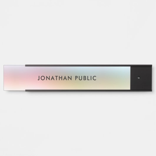 トレンディーエレガントカラフルモダンテンプレート サインプレート (正面)