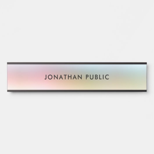 トレンディーエレガントカラフルモダンテンプレート サインプレート (正面)