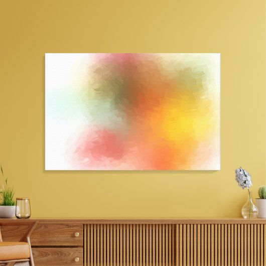 トレンディーエレガントカラフル抽象芸術モダンー キャンバスプリント (インサイチュ (リビング))