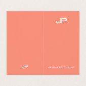 トレンディーエレガントカラーズモノグラムモダンテンプレート 名刺 (外部フラット)