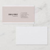 トレンディーエレガントカラーモダンシンプルシックプレーン 名刺 (正面/裏面)