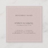 トレンディーエレガントグラマモダンルマラープレインラグジュアリー スクエア名刺 (正面)