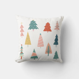 トレンディーエレガントグリーンクリスマスツリーズホリデー クッション
