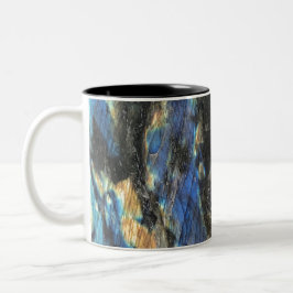 トレンディーエレガントシックラブラドーライトクリスタルストーン ツートーンマグカップ