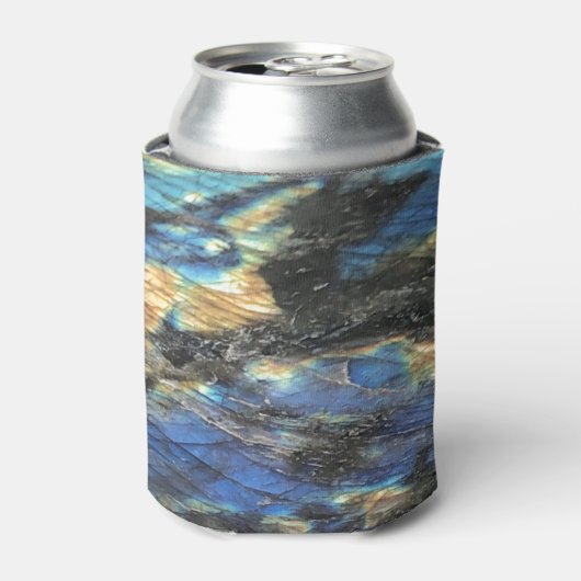 トレンディーエレガントシックラブラドーライトクリスタルストーン 缶クーラー (缶正面)