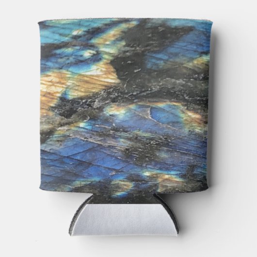 トレンディーエレガントシックラブラドーライトクリスタルストーン 缶クーラー (正面)