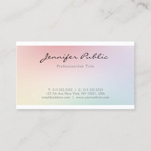 トレンディーエレガントシモダンックデザインプロフェッショナル 名刺 (正面)