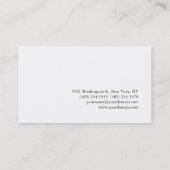 トレンディーエレガントシンプルピンクホワイトシック 名刺 (裏面)