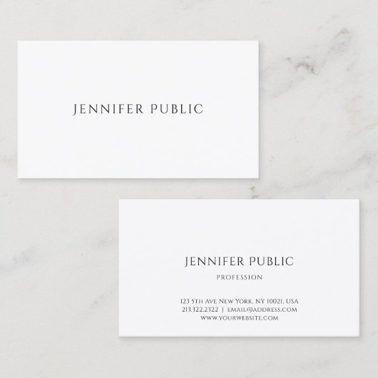 トレンディーエレガントシンプルプロフェッショナルテンプレートモダン 名刺 (正面/裏面)