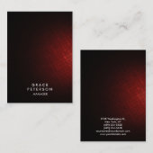 トレンディーエレガントダークレッドタイルプロフェッショナルモダン 名刺 (正面/裏面)