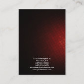 トレンディーエレガントダークレッドタイルプロフェッショナルモダン 名刺 (裏面)