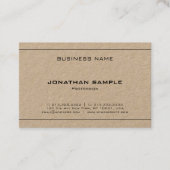 トレンディーエレガントデザインモダンミニマリストプレインラックス 名刺 (正面)