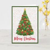 トレンディーエレガントノンフォトクリスマスツリー折り畳み カード (黄色い花)