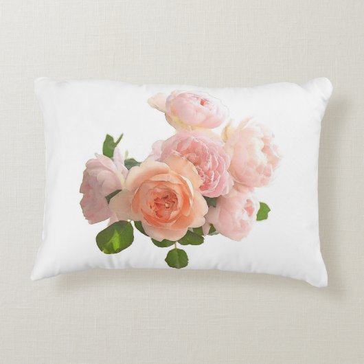 トレンディーエレガントバラデザインモダンテンプレート アクセントクッション (裏面)