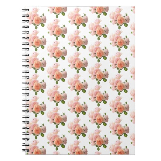 トレンディーエレガントバラデザインモダンテンプレート ノートブック (正面)