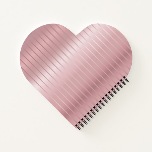 トレンディーエレガントバラ金ゴールドテンプレートモノグラムモダン ノートブック (裏面)