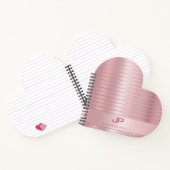 トレンディーエレガントバラ金ゴールドテンプレートモノグラムモダン ノートブック (内部)