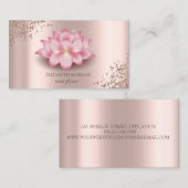 トレンディーエレガントバラ金ゴールドロータス 名刺 (正面/裏面)