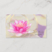 トレンディーエレガントバラ金ゴールド、金ゴールドサークル蓮 名刺 (正面)