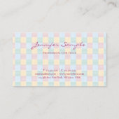 トレンディーエレガントパステルカラーモダンデザイン 名刺 (裏面)