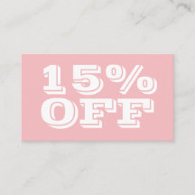 トレンディーエレガントパステルピンクモダン割引カード