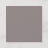 トレンディーエレガントビジネスマンエリートプレーンラグジュアリー スクエア名刺 (裏面)