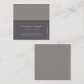 トレンディーエレガントビジネスマンエリートプレーンラグジュアリー スクエア名刺 (正面/裏面)