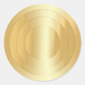 トレンディーエレガントフェイク金ゴールドグラマラステンプレート ラウンドシール (正面)