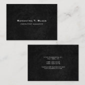 トレンディーエレガントブラックグレーエグゼクティブマネージャ 名刺 (正面/裏面)